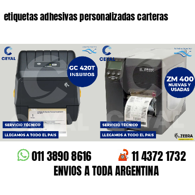 etiquetas adhesivas personalizadas carteras