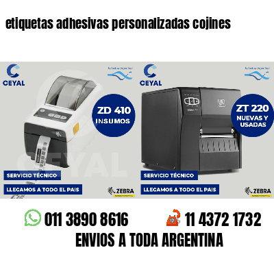 etiquetas adhesivas personalizadas cojines