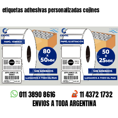 etiquetas adhesivas personalizadas cojines
