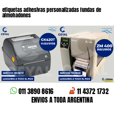 etiquetas adhesivas personalizadas fundas de almohadones