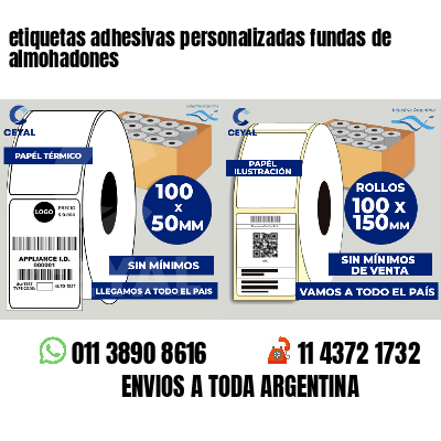 etiquetas adhesivas personalizadas fundas de almohadones