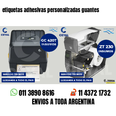 etiquetas adhesivas personalizadas guantes