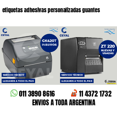 etiquetas adhesivas personalizadas guantes