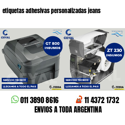 etiquetas adhesivas personalizadas jeans