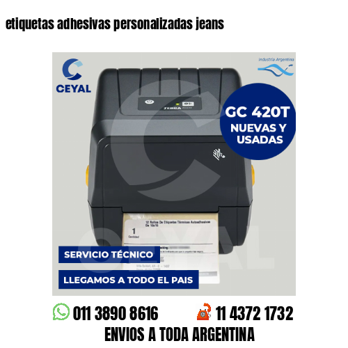 etiquetas adhesivas personalizadas jeans