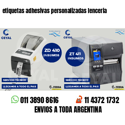 etiquetas adhesivas personalizadas lenceria