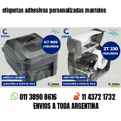 etiquetas adhesivas personalizadas manteles