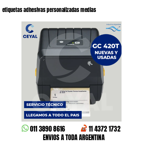 etiquetas adhesivas personalizadas medias