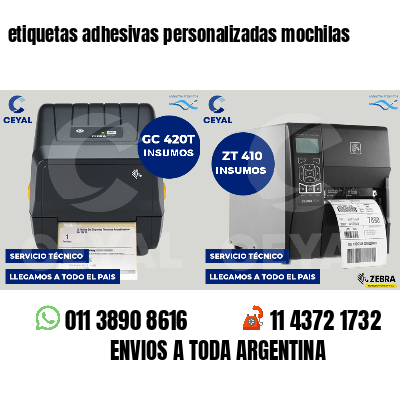 etiquetas adhesivas personalizadas mochilas