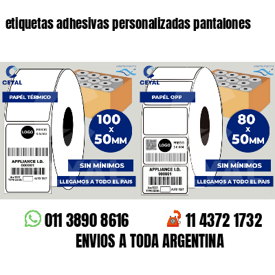 etiquetas adhesivas personalizadas pantalones