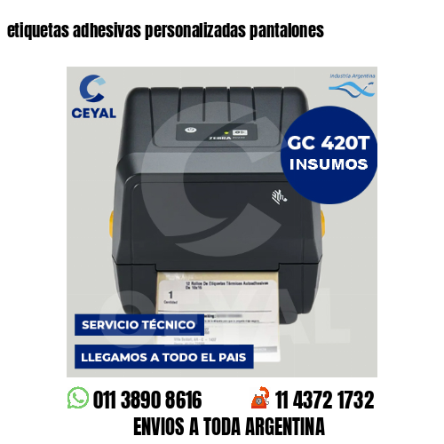 etiquetas adhesivas personalizadas pantalones