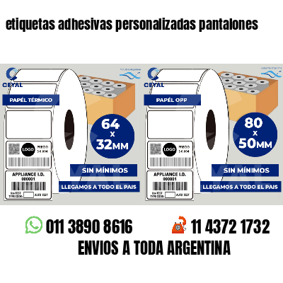 etiquetas adhesivas personalizadas pantalones