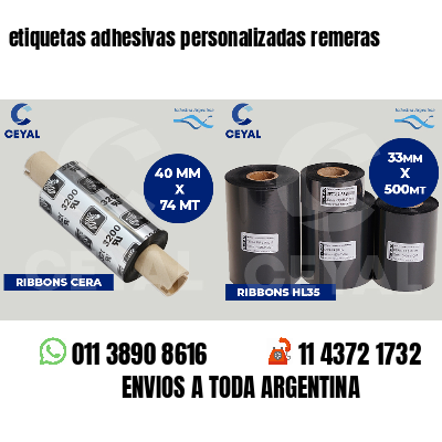 etiquetas adhesivas personalizadas remeras