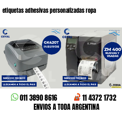 etiquetas adhesivas personalizadas ropa