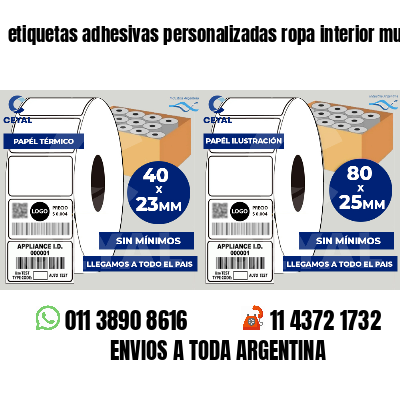 etiquetas adhesivas personalizadas ropa interior mujer