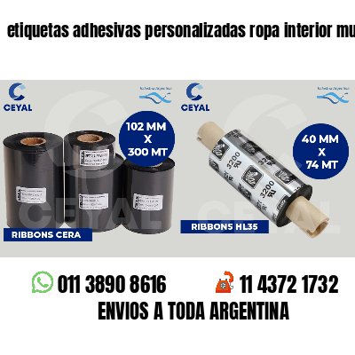 etiquetas adhesivas personalizadas ropa interior mujer