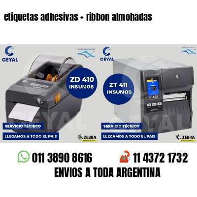 etiquetas adhesivas   ribbon almohadas