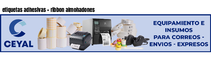 etiquetas adhesivas ribbon almohadones