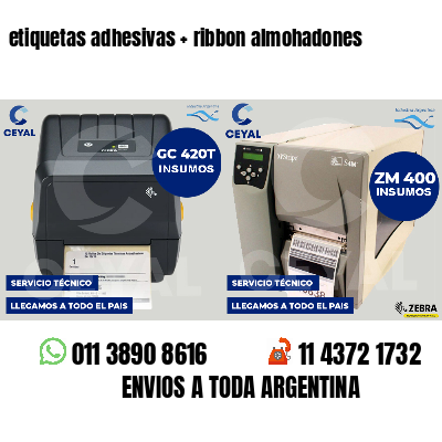 etiquetas adhesivas   ribbon almohadones