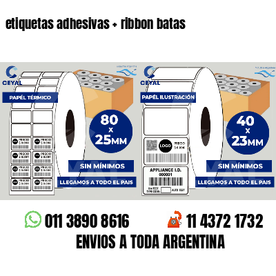 etiquetas adhesivas   ribbon batas