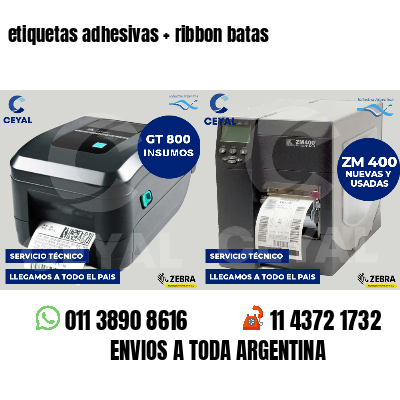 etiquetas adhesivas   ribbon batas