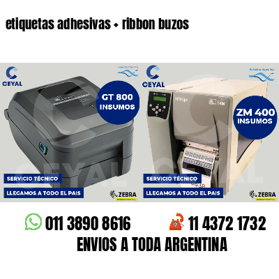 etiquetas adhesivas   ribbon buzos