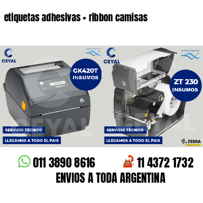 etiquetas adhesivas   ribbon camisas