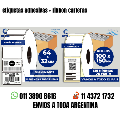 etiquetas adhesivas   ribbon carteras
