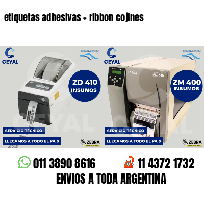 etiquetas adhesivas   ribbon cojines