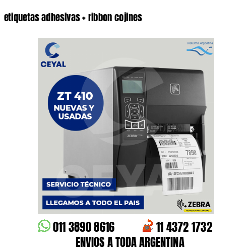 etiquetas adhesivas   ribbon cojines
