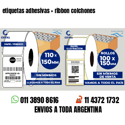 etiquetas adhesivas   ribbon colchones