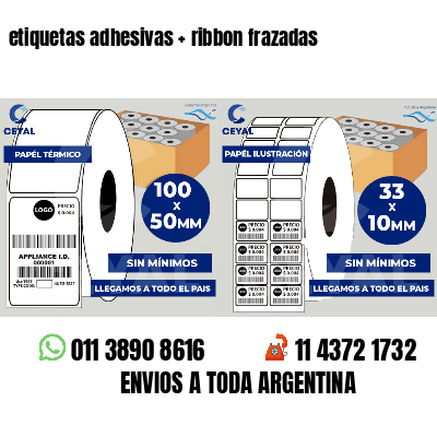 etiquetas adhesivas   ribbon frazadas