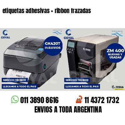 etiquetas adhesivas   ribbon frazadas