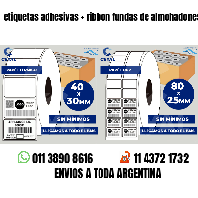 etiquetas adhesivas   ribbon fundas de almohadones