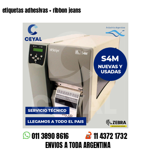 etiquetas adhesivas   ribbon jeans