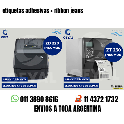 etiquetas adhesivas   ribbon jeans
