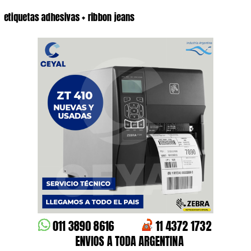 etiquetas adhesivas   ribbon jeans