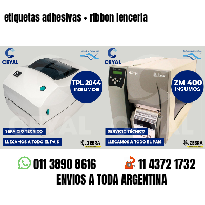 etiquetas adhesivas   ribbon lenceria