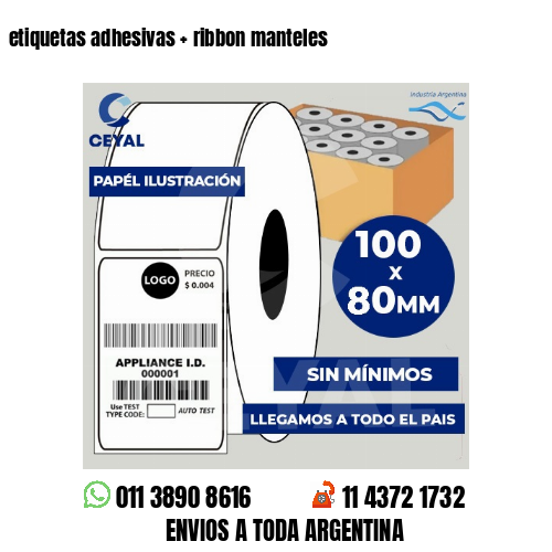 etiquetas adhesivas   ribbon manteles