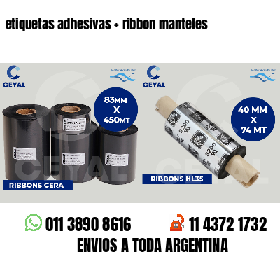 etiquetas adhesivas   ribbon manteles