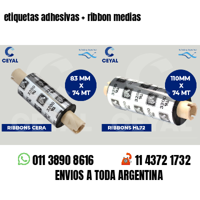 etiquetas adhesivas   ribbon medias