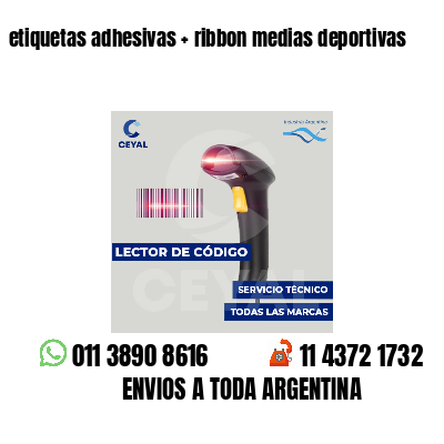etiquetas adhesivas   ribbon medias deportivas