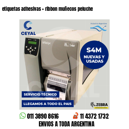 etiquetas adhesivas   ribbon muñecos peluche