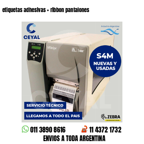 etiquetas adhesivas   ribbon pantalones
