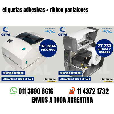 etiquetas adhesivas   ribbon pantalones