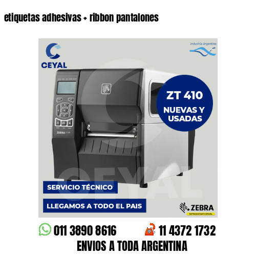etiquetas adhesivas   ribbon pantalones