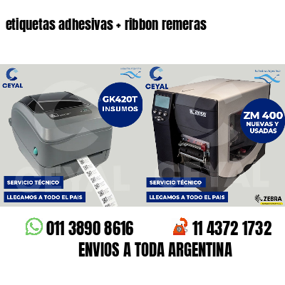 etiquetas adhesivas   ribbon remeras