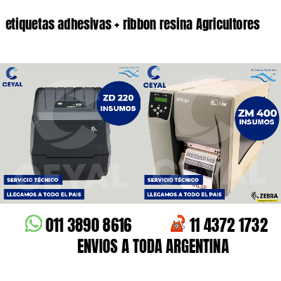 etiquetas adhesivas ribbon resina Agricultores