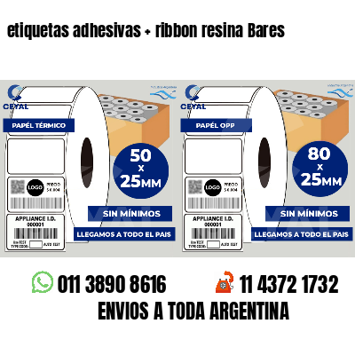 etiquetas adhesivas   ribbon resina Bares