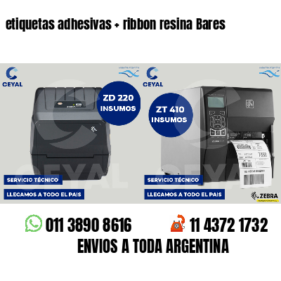 etiquetas adhesivas ribbon resina Bares